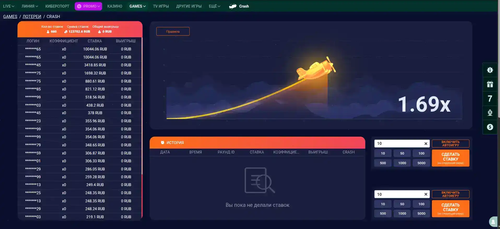 Мобильная версия Вулкан Престиж на телефоне